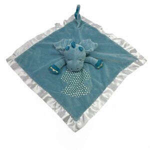 Demitri Dragon Snuggler Lovey Satin Trim Blanket Wings Fleece Plush Stuffed